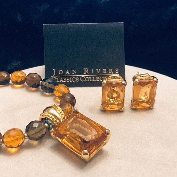 Joan Rivers Vintage Crystal Necklace & Earrings Set - Picture 6 of 16